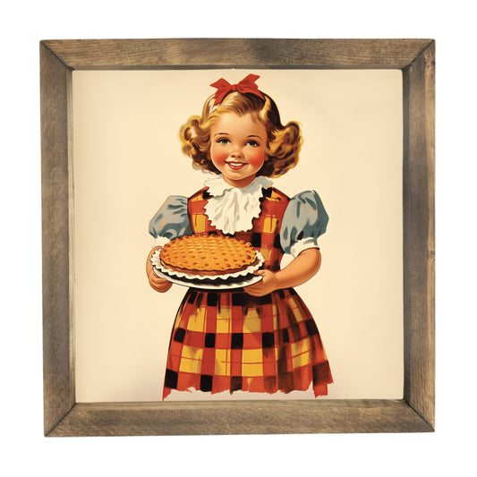 Young Girl with Pie Framed Art