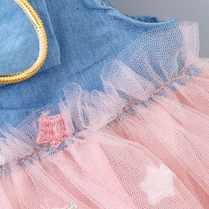 Modern Cool Design Baby Girl Tulle Toddler Dresses Infant Clothing Party tutu Dress 0-2Y For Girls In Elegant Princess Design