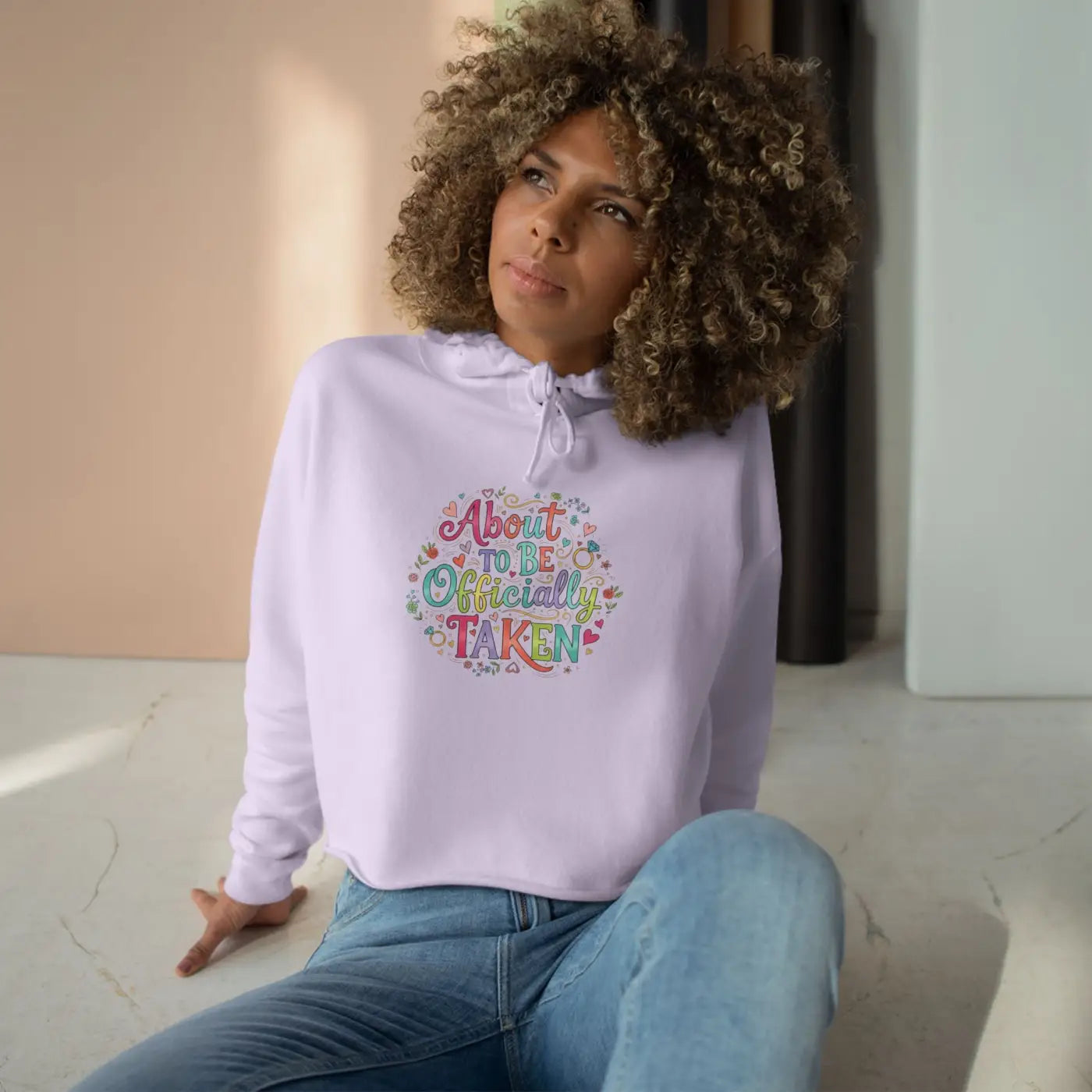 Pastel Bloom Cropped Hoodie Soft Luxe Comfort - Dipaliz