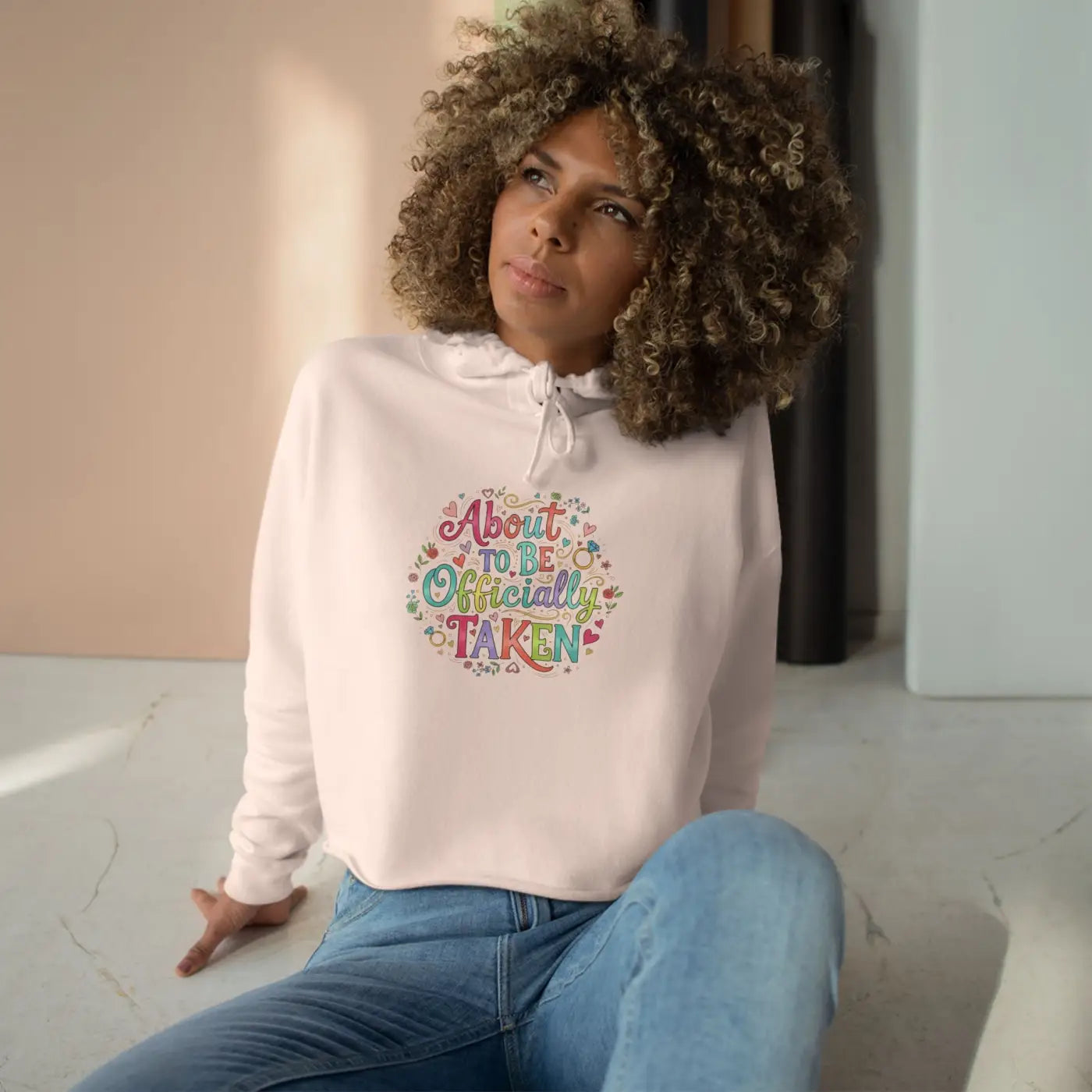 Pastel Bloom Cropped Hoodie Soft Luxe Comfort - Dipaliz