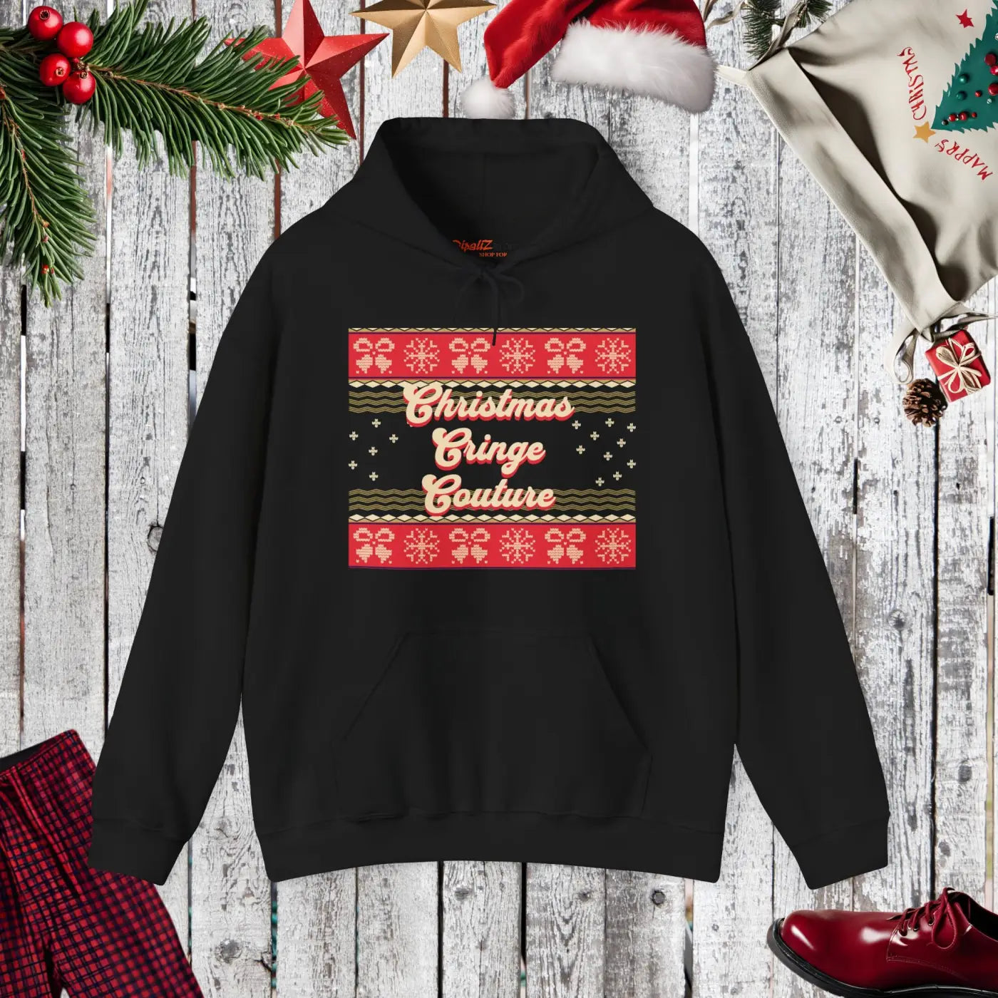 Ugly Sweater Hoodie – Cozy Christmas Vibes - Dipaliz