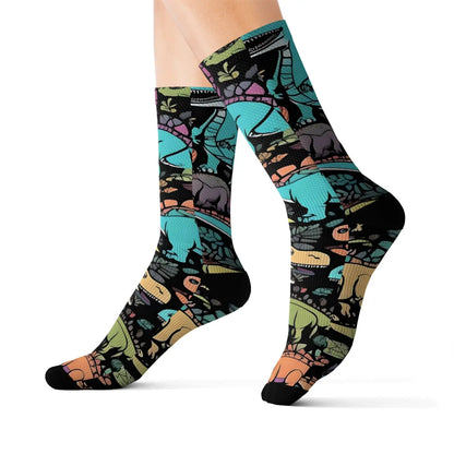 Dinosaur Socks – Sublimation Eco-friendly - Dipaliz