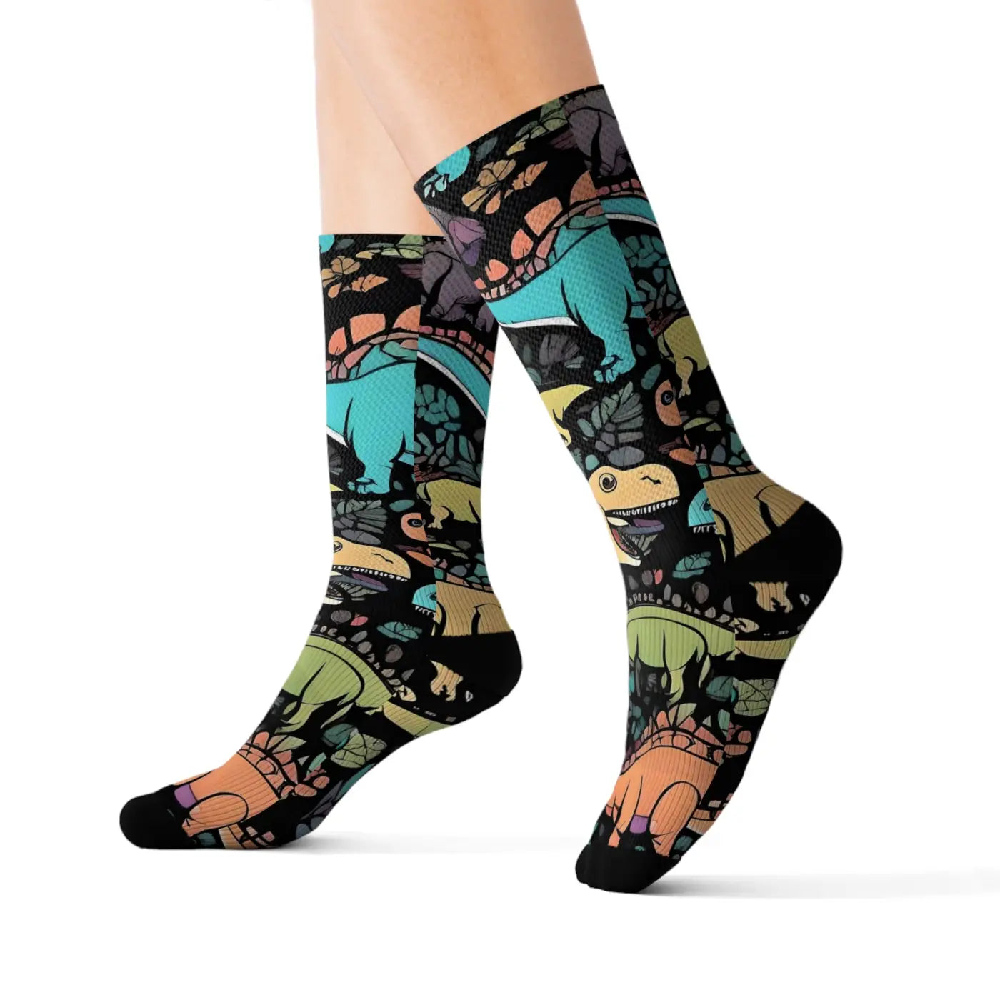 Dinosaur Socks – Sublimation Eco-friendly - Dipaliz