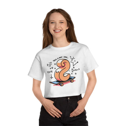 Cute Skateboard Graphic Cropped T-shirt - Dipaliz