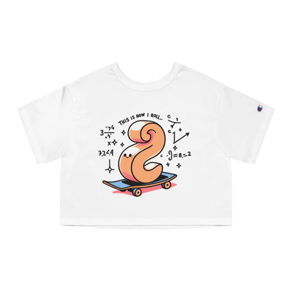 Cute Skateboard Graphic Cropped T-shirt - Dipaliz