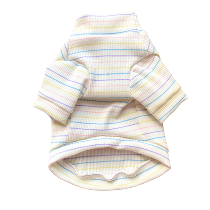 Pastel Striped Turtleneck