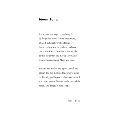 5x7in Kate Baer Poems | FREE SHIPPING