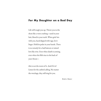 5x7in Kate Baer Poems | FREE SHIPPING